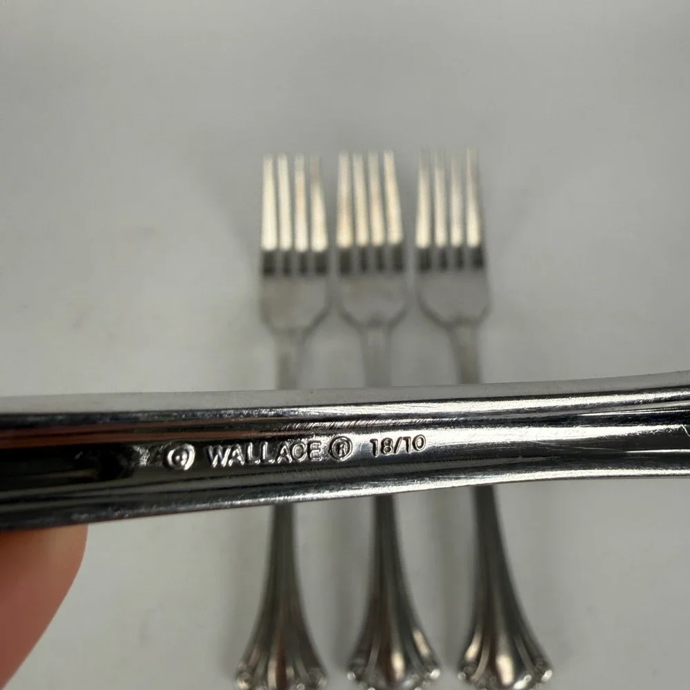 4 Wallace Resplendence Grand Ballroom Dinner Fork 18/10 Stainless Steel Flatware